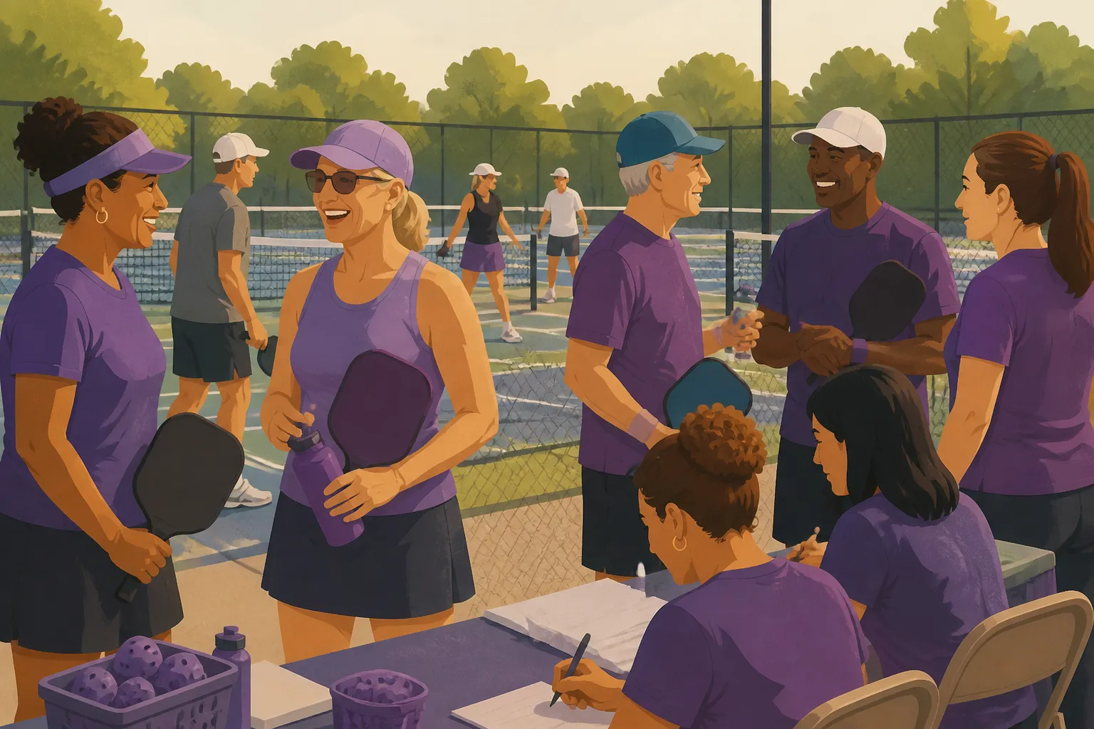 Pickleball players and volunteers gather at Delaware Womenade’s Sussex County fundraiser.