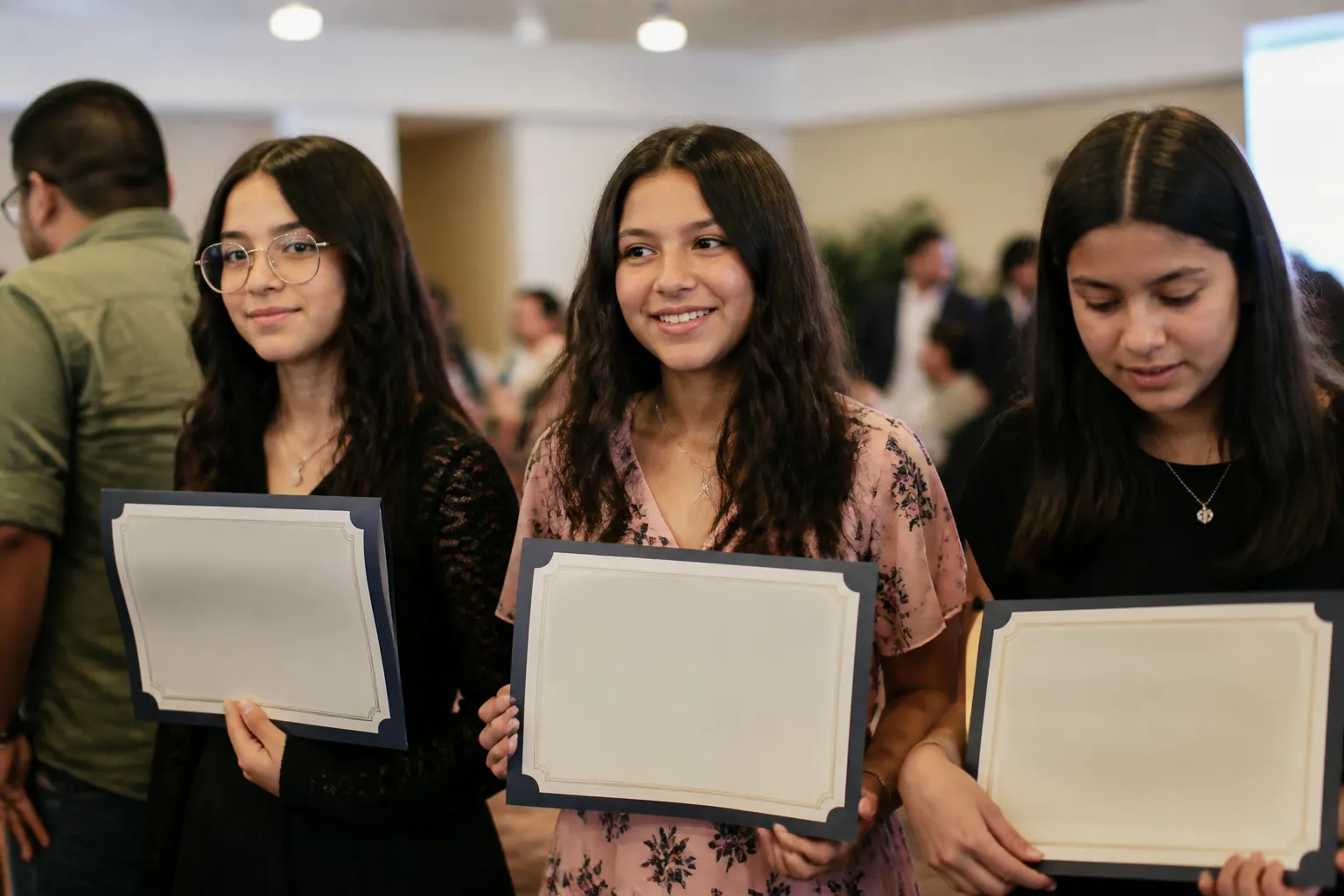 Clark County ThinkWRITE winners stand holding certificates at Think & Wonder’s Apr 24, 2026 awards reception.